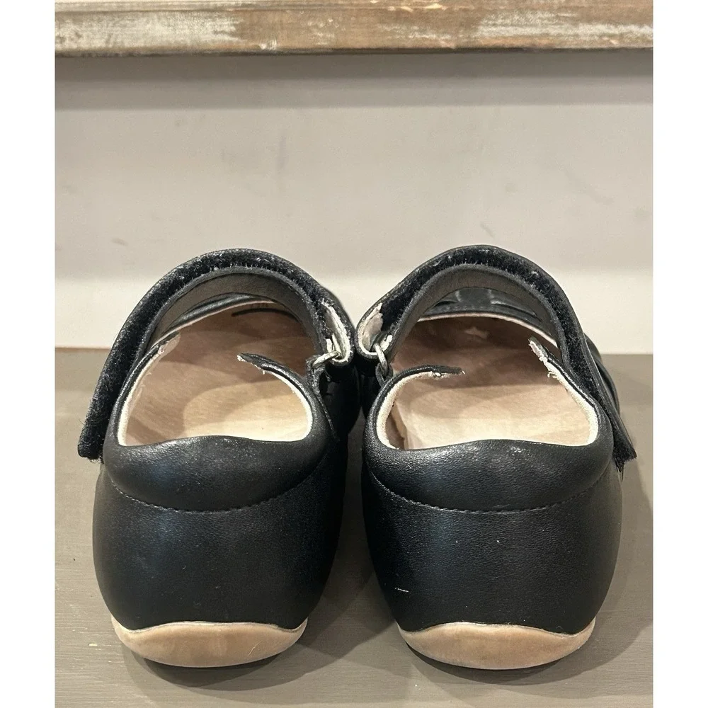 Livie and Luca PIEGA Black Leather Mary Jane Youth Shoes Size 2 EUC